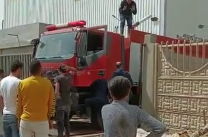  نشوب حريق بمصنع في العاشر