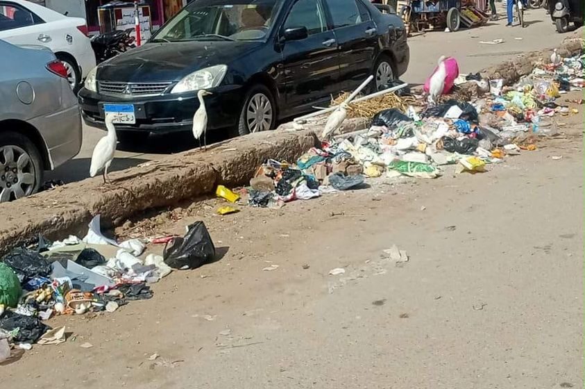  شكوى من تراكم القمامة أمام المحكمة في أبوحماد